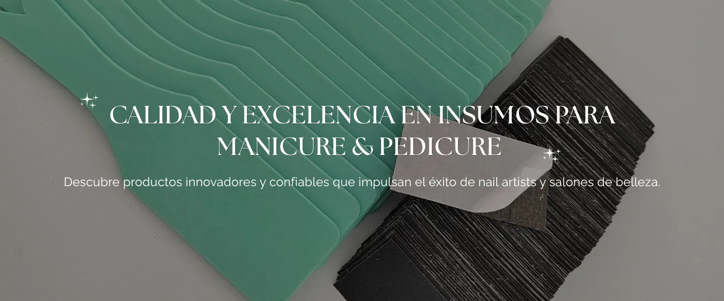 Banner promocional de insumos para manicure